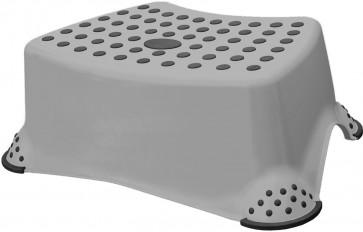 Plastový taburet mini, sivý, 40x28x14 cm - POSLEDNÝ KUS