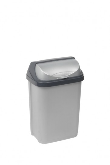 Odpadkový kôš "Roll-Top" 10 l, strieborný   POSLEDNÉ 4 KS