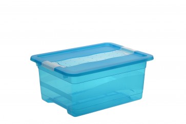 Plastový box Crystal 12 l, svieža modrý, 39,5x29,5x17,5 cm