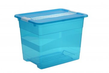 Plastový box Crystal 24 l, svieža modrý, 39,5x29,5x30 cm POSLEDNÝ KUS 