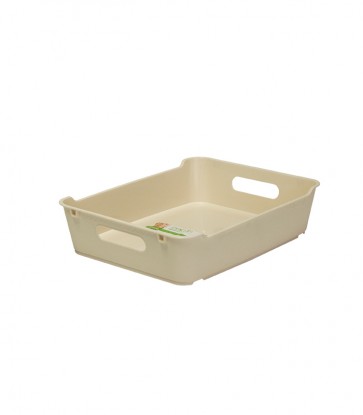 Plastový box LOFT A5, krémový, 28x22x6,5 cm - POSLEDNÝ 1 KS