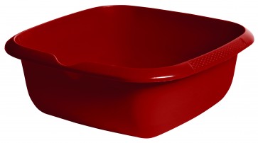 Hranatá miska s výlevkou, tmavo červená, 34 x 34 x 12,8 cm - POSLEDNÉ 2 KUSY