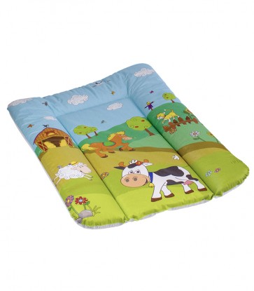 Detská prebaľovacia podložka vo svetlo zelenej farbe s motívom Funny Farm - 70x50x5 cm   POSLEDNÉ 2 KS