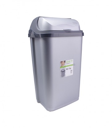 Odpadkový kôš "Roll-Top" 50 l, strieborný   POSLEDNÉ 2 KS