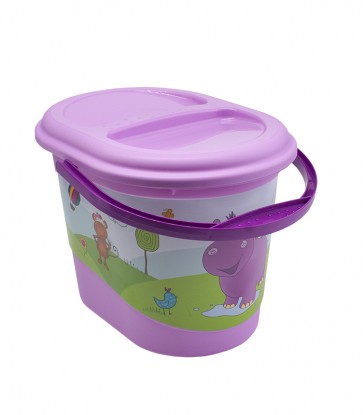 Kýblik na plienky v ružovej farbe s motívom Hippo - 37x26,5x26 cm   POSLEDNÉ 2 KS