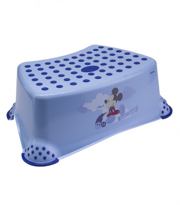 Detský taburet v modrej farbe s motívom Mickey - 40x28x14 cm - POSLEDNÉ 2 KS