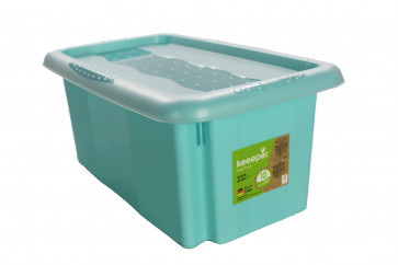 Plastový box Colours, 7 l, modrý s vekom 