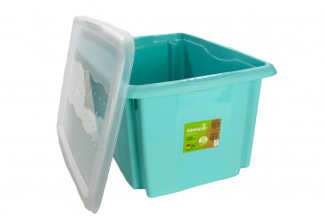 Plastový box Colours, 24 l, modrý s vekom