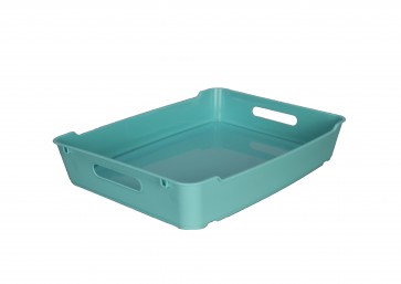 Plastový box LOFT A4, svetlo modrý, 37x28x6,5 cm - POSLEDNÝ 1 KS