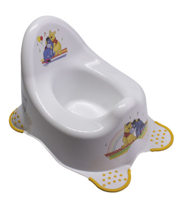 Hudobný detský nočník v bielom prevedení s motívom Macka Pú - 38x27x24 cm   POSLEDNÝ 1 KS