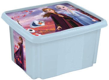 Plastový box Frozen, 45 l, svetlo modrý s vekom, 55,5 x 40 x 30 cm   POSLEDNÉ 2 KS