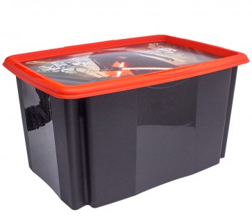 Plastový box Star Wars, 45l, čierny s vekom, 55 x 39,5x29,5 cm   POSLEDNÝ 1 KS