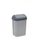 Odpadkový kôš "Swing-Bin" 10 l, strieborný   POSLEDNÉ 3 KS