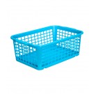 Plastový košík, stredný, modrý, 30x20x11 cm