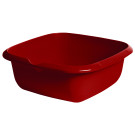 Hranatá miska s výlevkou, tmavo červená, 34 x 34 x 12,8 cm - POSLEDNÉ 2 KUSY