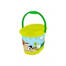 Kýblik na plienky vo svetle zelenej farbe s motívom Funny Farm - 37x26,5x26 cm   POSLEDNÉ 2 KS