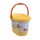Kýblik na plienky vo svetle oranžovej farbe s motívom Funny Farm - 37x26,5x26 cm - POSLEDNÉ 2 KS