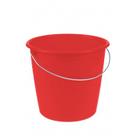 Vedro s kovovou rukoväťou, červený, 10l - POSLEDNÉ 4 KS
