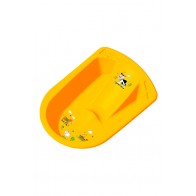 Anatomicky tvarovaná vanička vo svetle oranžovej farbe s motívom Funny Farm - 80x54x24 cm - POSLEDNÝCH 5 KS