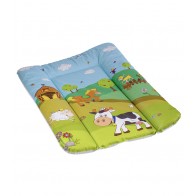 Detská prebaľovacia podložka vo svetlo zelenej farbe s motívom Funny Farm - 70x50x5 cm   POSLEDNÝ 1 KS