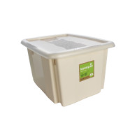 Plastový box Colours, 24 l, krémový s vekom   POSLEDNÉ 4 KS