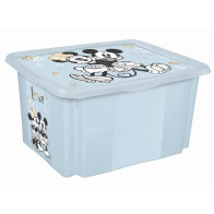 Plastový box Mickey, 30 l, svetlo modrý s vekom, 45 x 35 x 27 cm