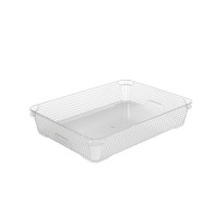 Plastový košík Mirko, A6, priehľadný, 20x16x7 cm