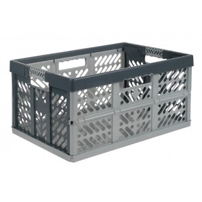 Plastový skladací box, veľký, šedý, 54x37x28 cm