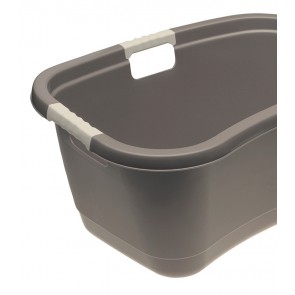 Ergonomický kôš na bielizeň s mäkkým úchytom, 49 l, sivý - POSLEDNÝ 1 KS