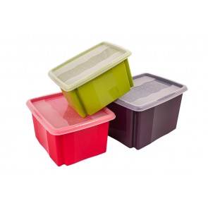 Plastový box Colours, 45 l, zelený bez veka, 55x39,5x29,5 cm - POSLEDNÉ 3 KS
