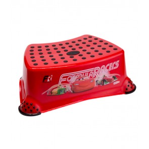 Detský taburet v červenej farbe s motívom Cars - 40x28x14 cm