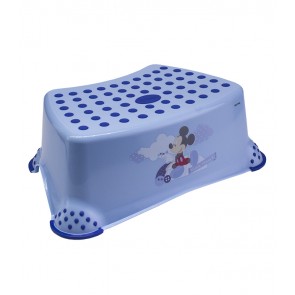 Detský taburet v modrej farbe s motívom Mickey - 40x28x14 cm - POSLEDNÉ 4 KS