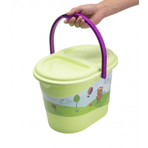 Kýblik na plienky v zelenej farbe s motívom Hippo - 37x26,5x26 cm   POSLEDNÉ 2 KS