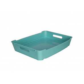 Plastový box LOFT A4, svetlo modrý, 37x28x6,5 cm - POSLEDNÝ 1 KS