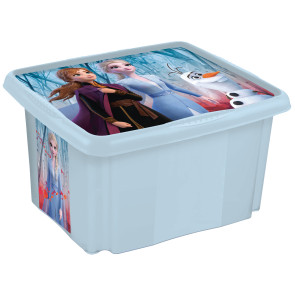Plastový box Frozen, 24 l, svetlo modrý s vekom , 42,5 x 35,5 x 22,5 cm