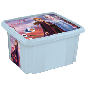 Plastový box Frozen, 45 l, svetlo modrý s vekom, 55,5 x 40 x 30 cm