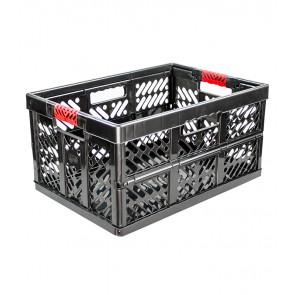 Plastový skladací box, veľký, grafit, 54x37x28 cm