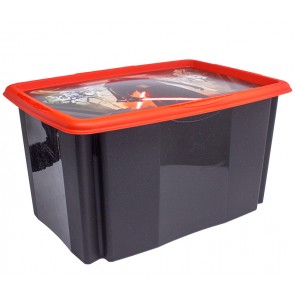Plastový box Star Wars, 45l, čierny s vekom, 55 x 39,5x29,5 cm