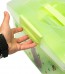 Cestovný box v zelenej farbe s motívom Hippo - 40x24x21 cm