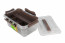 Plastový Clippy box s priehradkou, 4,2 l, priehľadný, 29x19x12,4 cm