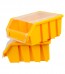 Box na drobný materiál s vekom, malý, žltý, 16x11,6x7,5 cm - POSLEDNÉ 3 KS